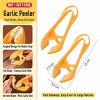 N005 Quick Garlic Peeler Tongs – Handheld Skin Peeler & Root Cutter for Faster Garlic Prep