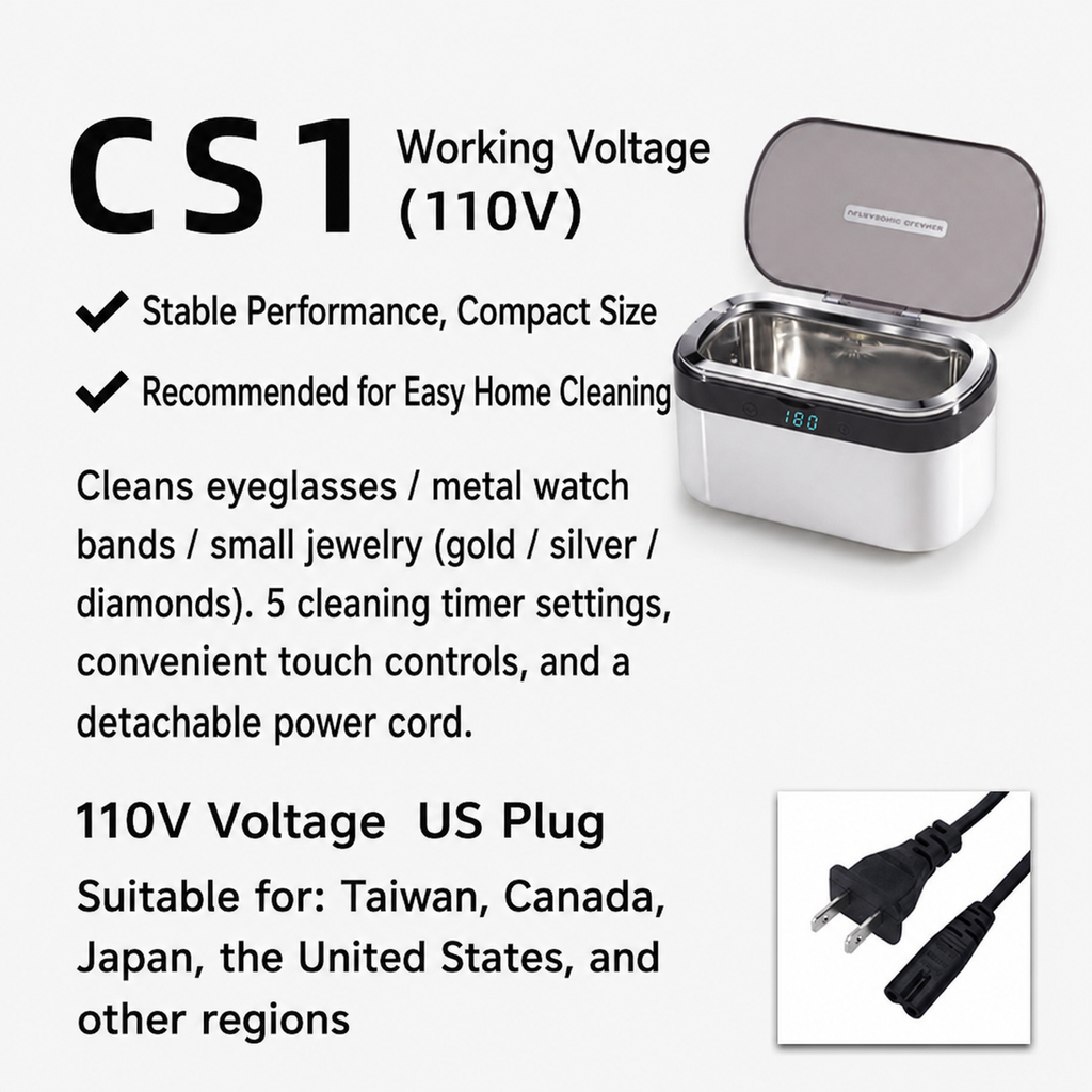 N006 Home Ultrasonic Cleaner – Deep Cleaning for Glasses, Jewelry, Watches & Everyday Essentials