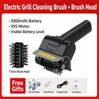 N009 Electric Grill Cleaning Brush – Rechargeable Steel-Wire BBQ Cleaner with Safety Lock & Replaceable Head