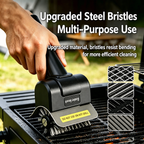 N009 Electric Grill Cleaning Brush – Rechargeable Steel-Wire BBQ Cleaner with Safety Lock & Replaceable Head