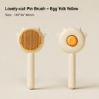 N014 Pet Pin Brush – One-Press Cat Hair Release Grooming Brush with Gentle Massage Pins