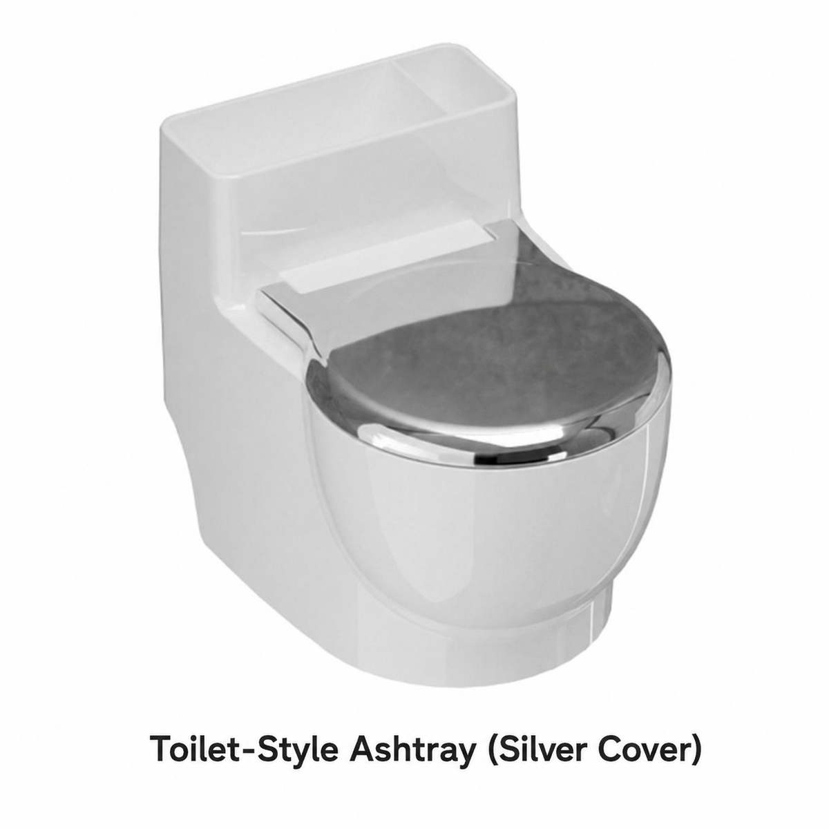 Wall-Mounted Toilet-Style Ashtray
