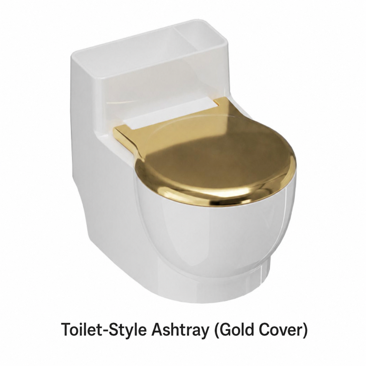 Wall-Mounted Toilet-Style Ashtray