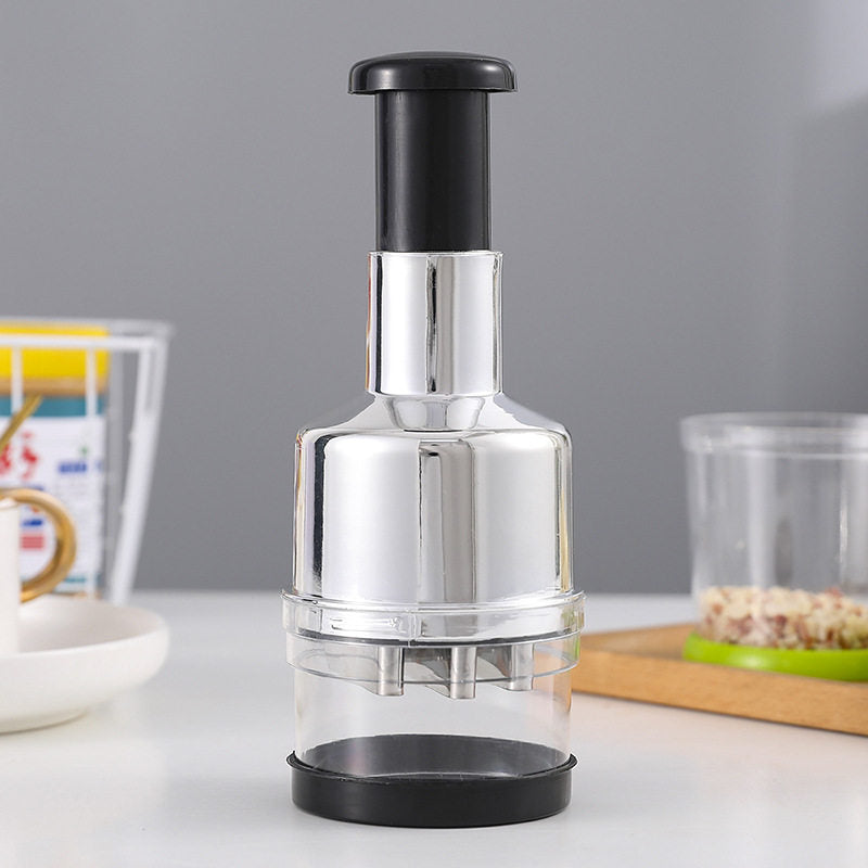 N002 Stainless Steel Hand-Press Food Chopper