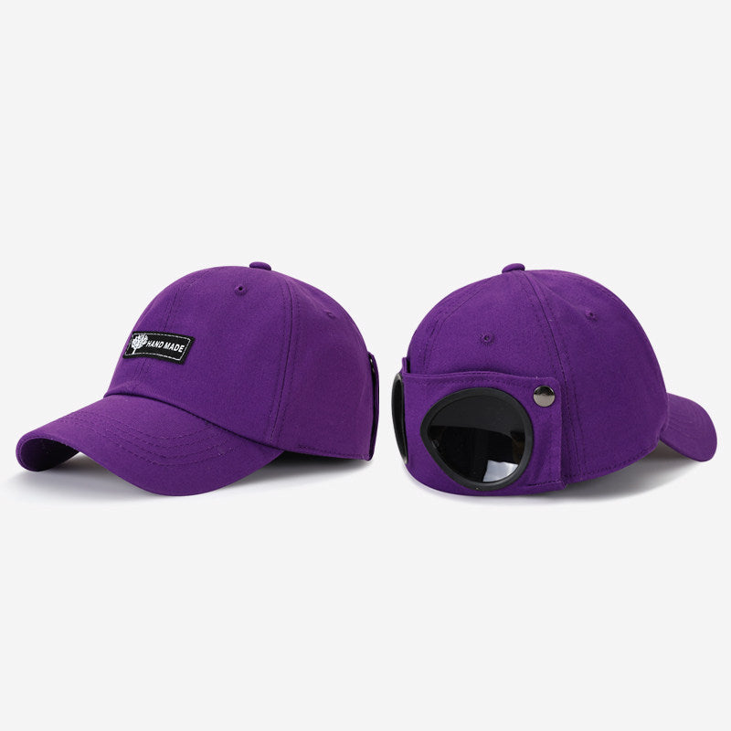 Sun Hat with Built-In Sunglasses