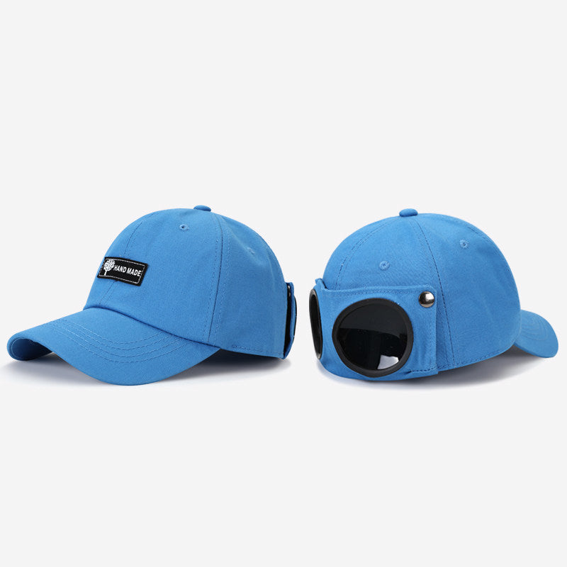 Sun Hat with Built-In Sunglasses
