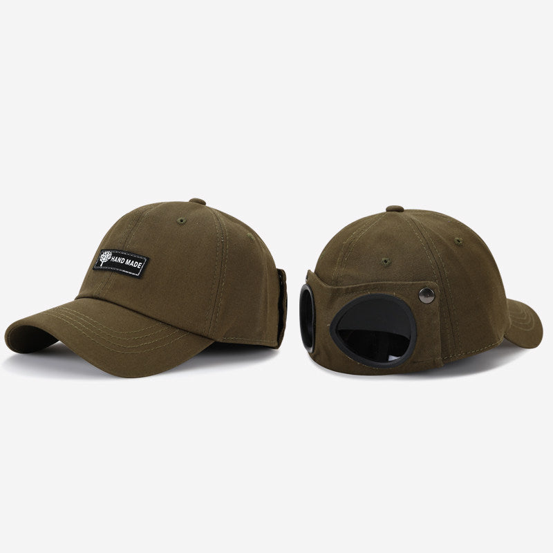 Sun Hat with Built-In Sunglasses