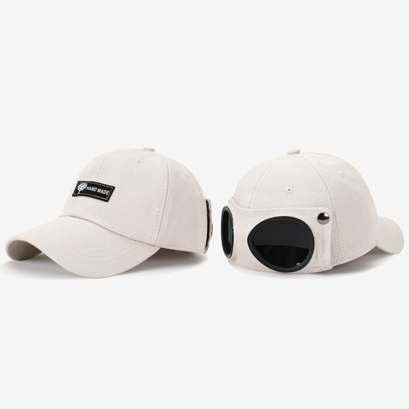 Sun Hat with Built-In Sunglasses