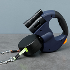 N011 Dual Retractable Dog Leash – 360° Anti-Tangle Two-Dog Leash with LED Light & Reflective Straps