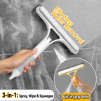 N022 Multi-Function Spray Squeegee – 3-in-1 Glass Cleaner with Scrub Sponge for Windows, Walls & Countertops