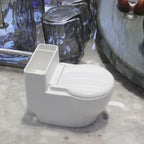 N020 Wall-Mounted Toilet-Style Ashtray – No-Drill Adhesive Installation with Removable Stainless Steel Liner
